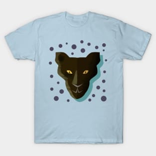 Funny panther Head Hand Drawn T-Shirt